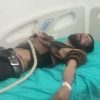 पुलिस की कस्टडी में इलाजरत शातिर अपराधी गिरोह का सदस्य।