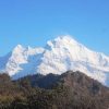 नेपाल हिमालय में ग्लेशियर का सेटेलाइट व्यू।
