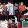एसके मेमोरियल हॉल में शनिवार को कोरोना का टीका लेते मीडियाकर्मी।