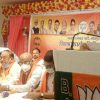 आरा में भाजपा कार्यसमिति की बैठक को संबोधित करते स्वास्थ्य मंत्री मंगल पांडेय।