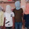 रोहतास जिले में हाईवे पर रिवाल्वर के साथ पकड़े गए बदमाश।