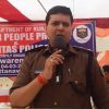 रोहतास पुलिस के मिशन विश्वास के तहत आयोजित जन संवाद कार्यक्रम को संबोधित करते एसपी आशीष भारती।